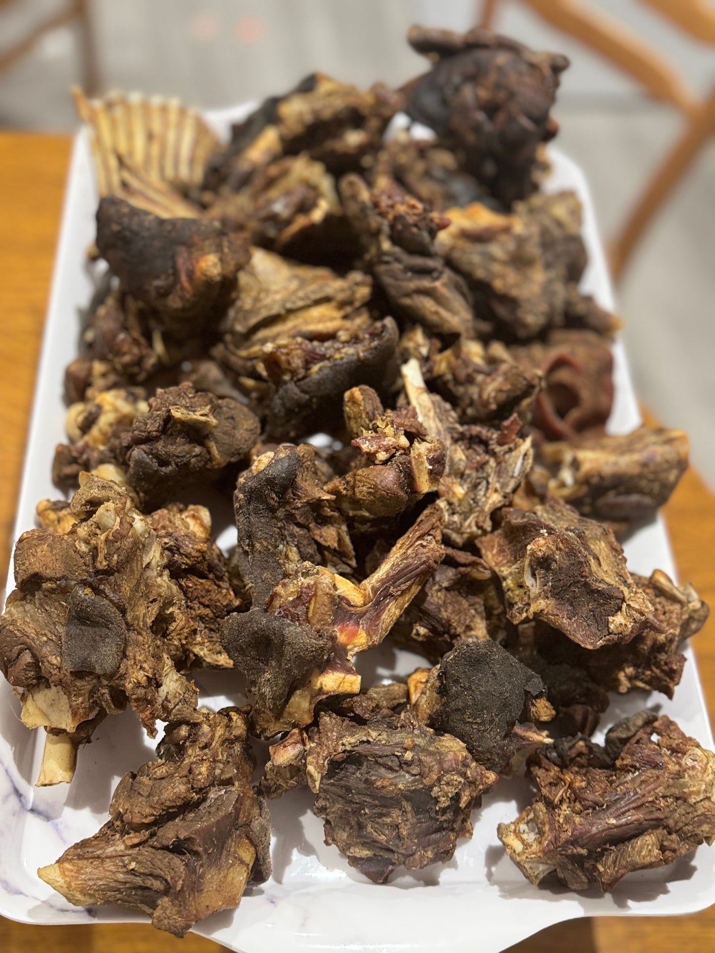 Dried Smoked Nigerian goat meat with flesh