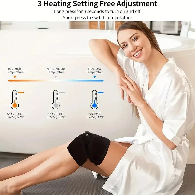Electric knee heating pad - A USB-powered warming knee strap, suitable for joints, with adjustable heating band, ideal for daily