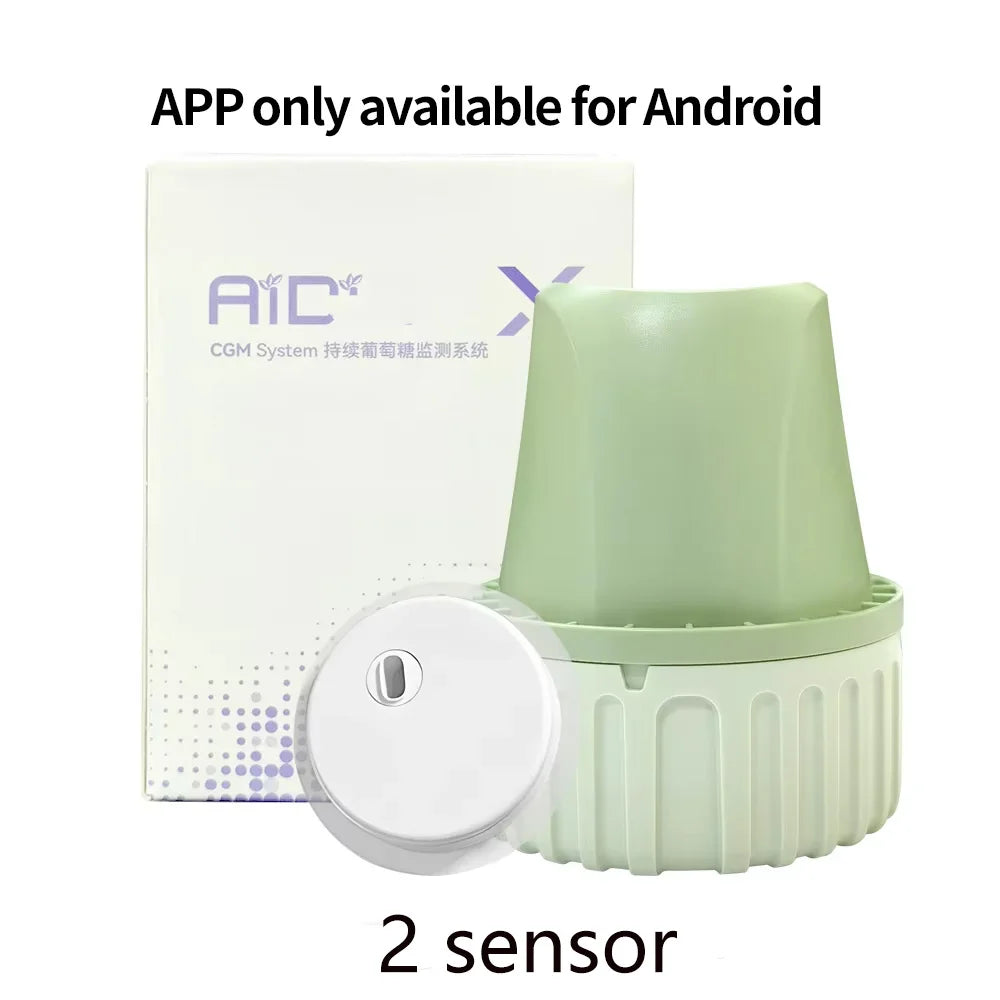 AiDex 2nd CGMs No Blood Collection Glucometer Glucose Sensor Diabetes Management Real-time Self Sugar Testing Monitoring