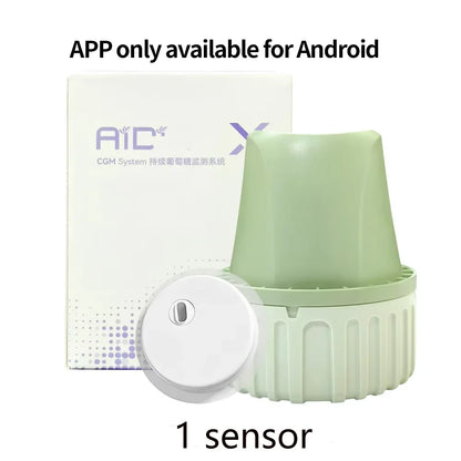 AiDex 2nd CGMs No Blood Collection Glucometer Glucose Sensor Diabetes Management Real-time Self Sugar Testing Monitoring